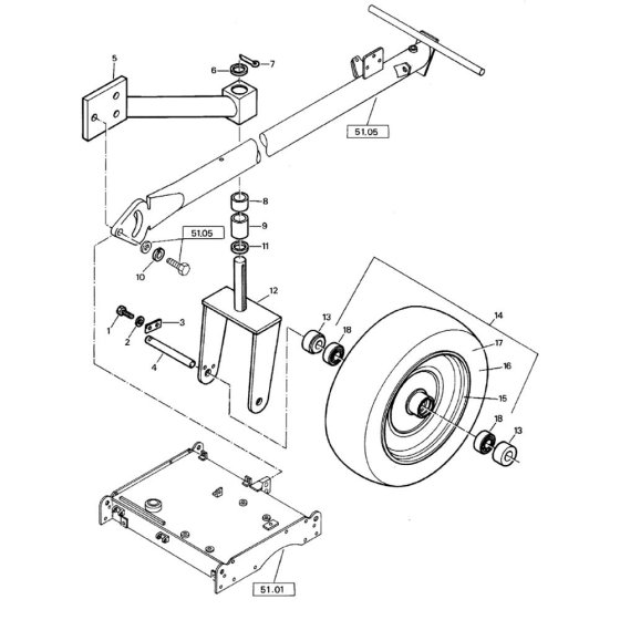 Bomag BW 75 E Wheel Assembly
