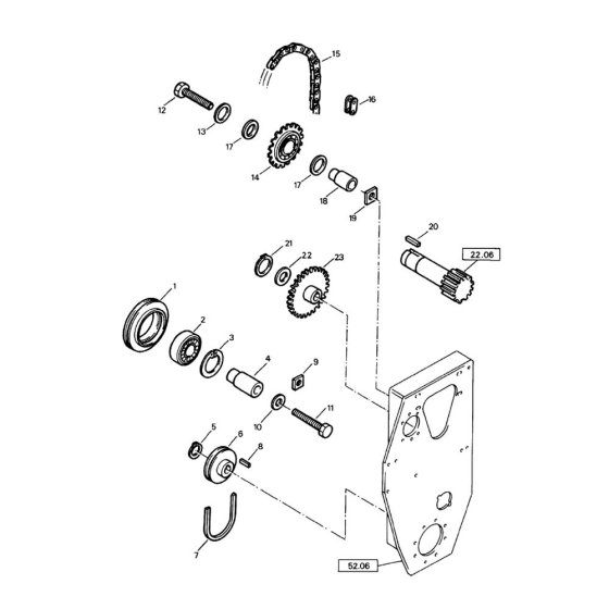 Drive Assembly for Bomag BW 75 E