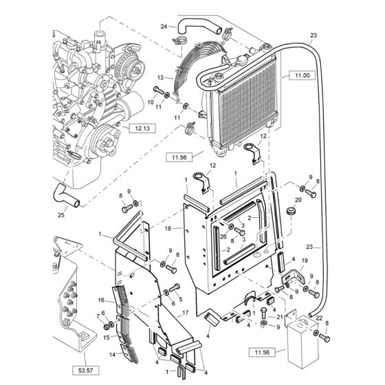 Radiator Assembly for Bomag BW80