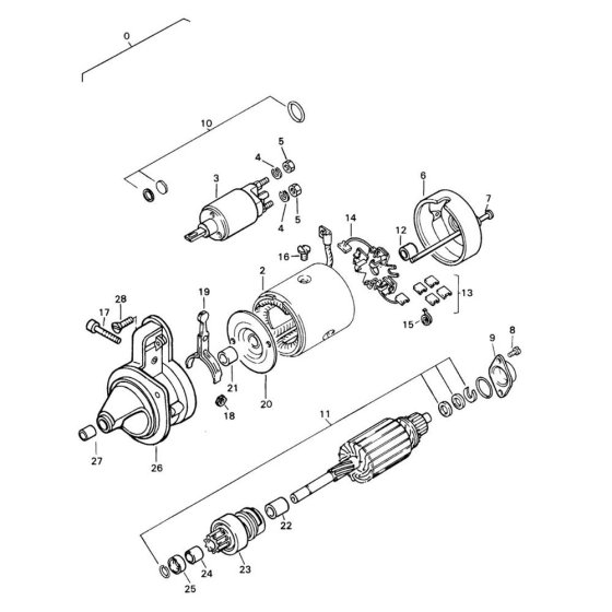 Starter Assembly for Bomag BW 90 S
