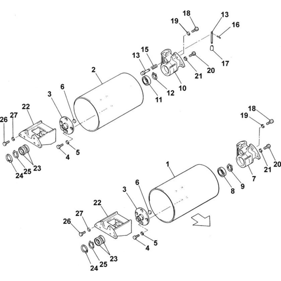 Roller Unit Assembly for Belle TDX 650