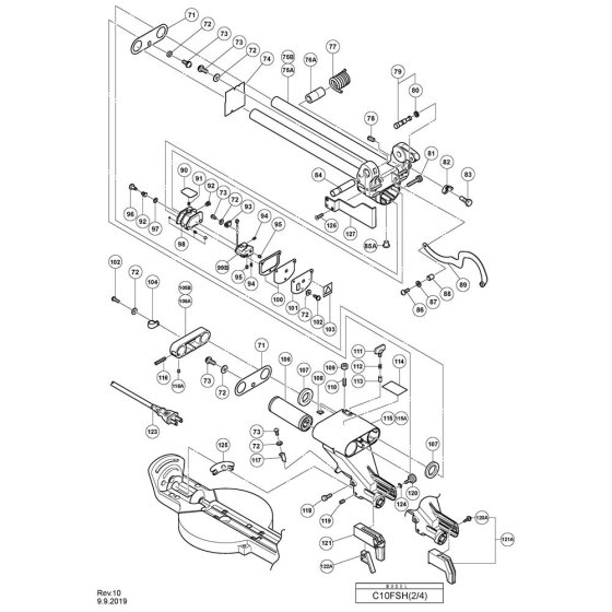 Handle Assembly for Hikoki C10FSH