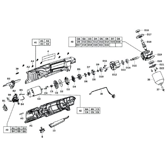 Milwaukee C12RAD Drill Assembly