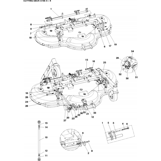 61"/155cm Cutting Deck Assembly