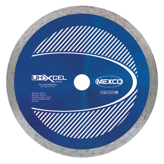 Mexco 180mm Diamond Blade Ultra Hard Materials XCEL Grade
