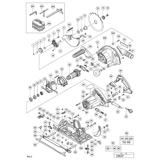 Hikoki C6UY Main Assembly