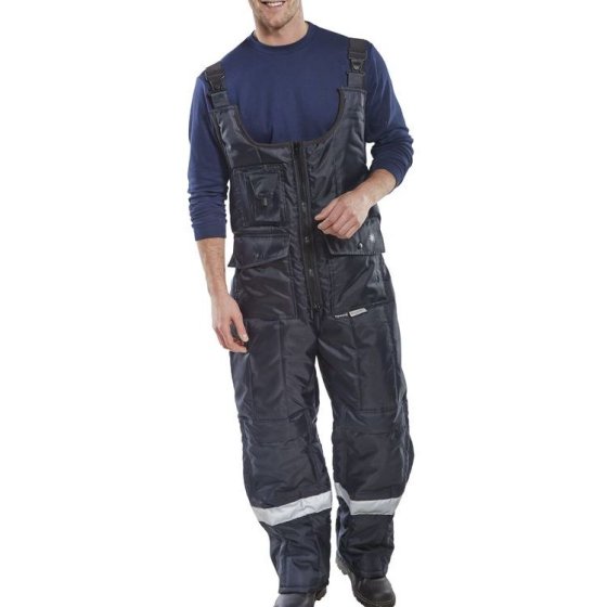 Coldstar Freezer Bib Trousers Nylon c/w 3M Thinsulate Lining Navy Blue LGE