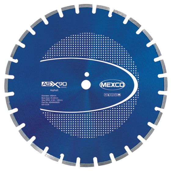 Mexco 450mm Diamond Blade Asphalt X90 Grade