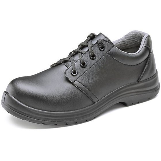 Micro-Fibre Tie Shoe S2 Water Resistant Upper Steel Toe Cap Black Size 03