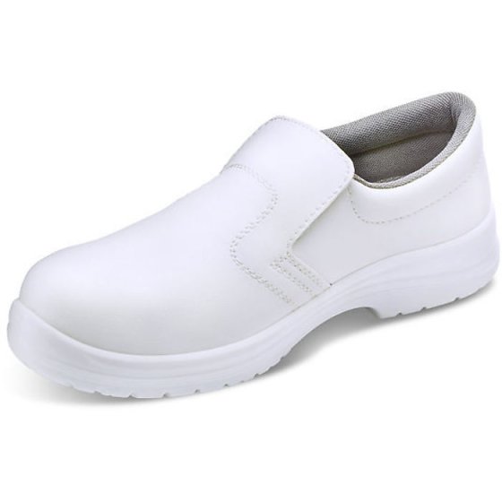 Micro Fibre Slip-On Shoe Anti Static 200 Joule Steel Toe Cap White Size 13