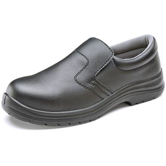 Micro Fibre Slip-On Shoe Anti Static 200 Joule Steel Toe Cap Blk Size 10.5