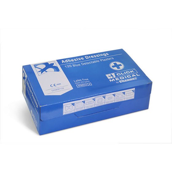 Blue Plasters Assorted Sizes Individually Sealed to keep Sterile Box of 120