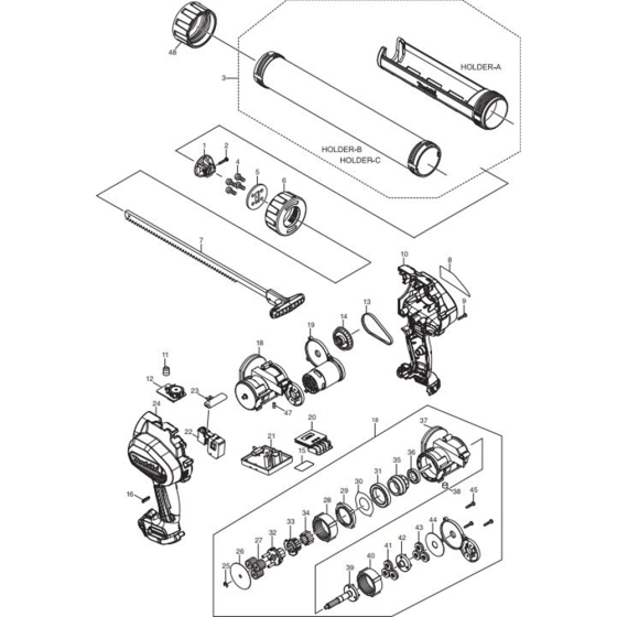 Makita CG100DWAEA Assembly