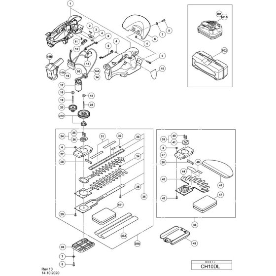 Hikoki CH10DL Main Assembly
