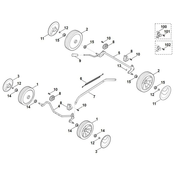 Chassis for Stihl RM 248.0 Mower