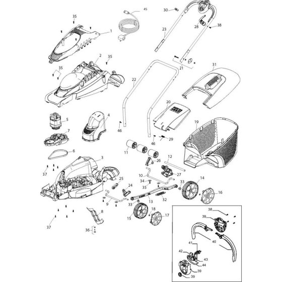 Flymo Chevron 34 Assembly