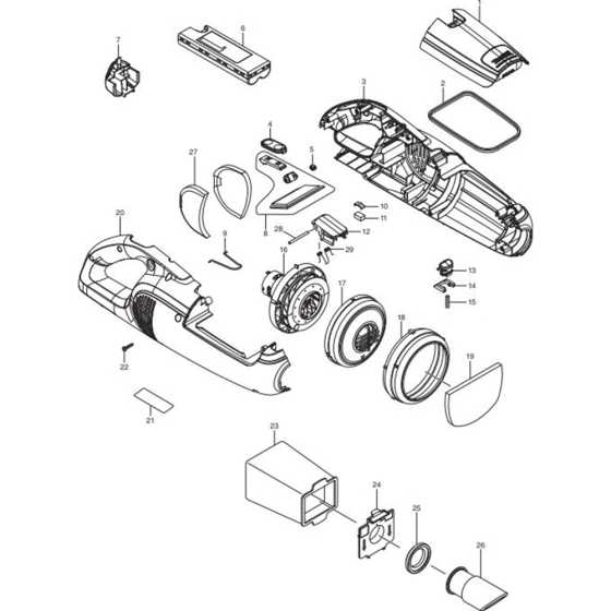 Main Assembly for Makita CL104DWYX