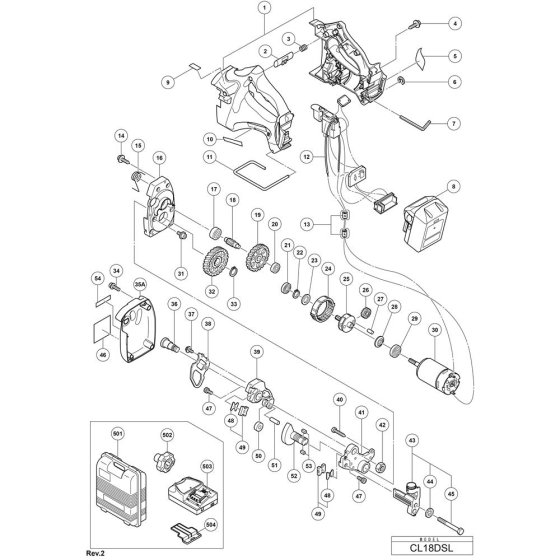 Main Assembly for Hikoki CL18DSL
