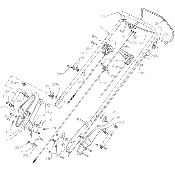 Handle Assembly for Morrison Mower