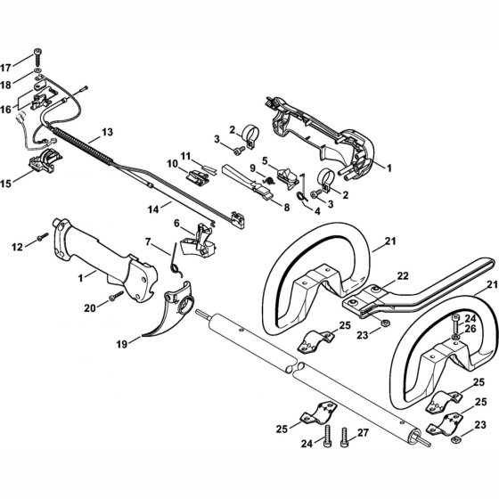 Control Handle for Stihl FR350