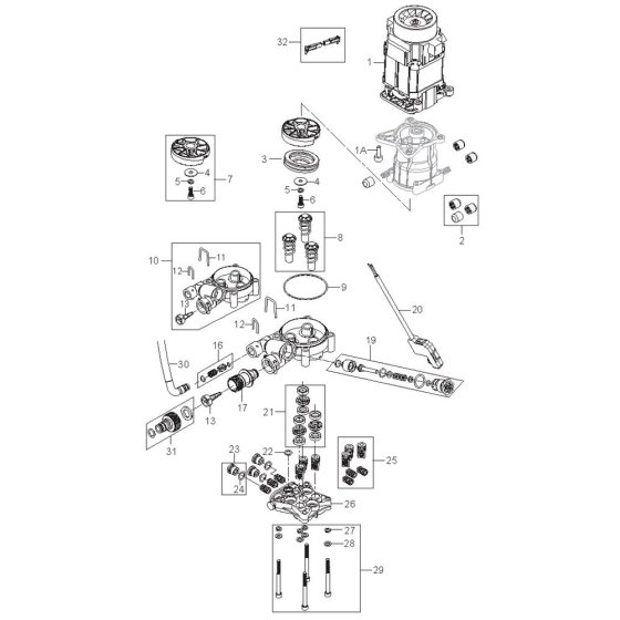 Motor Pump Assembly for Nilfisk