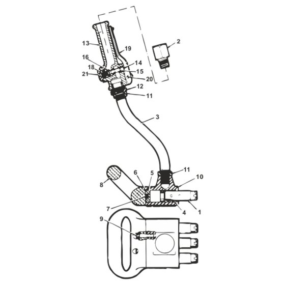 Lock Nut for Chicago Pneumatic CP6 Scabbler - F064909