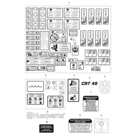 Husqvarna CRT 48 Decals