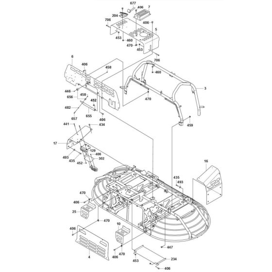 Panel Assembly for Husqvarna