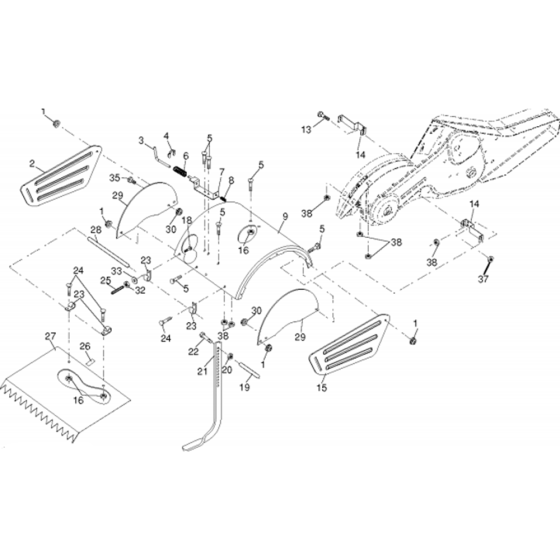 Tine Shield Assembly for CRT 51