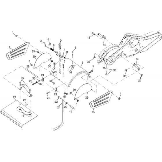 Tine Shield Assembly for CRT 900 L