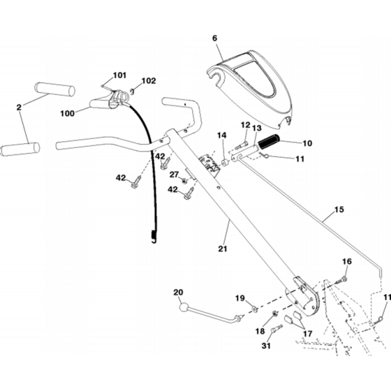 Handle Assembly for Husqvarna