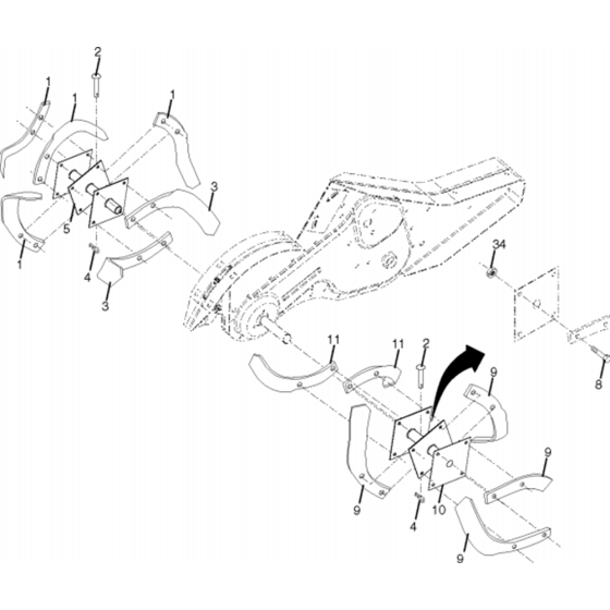 Tine Assembly for Husqvarna