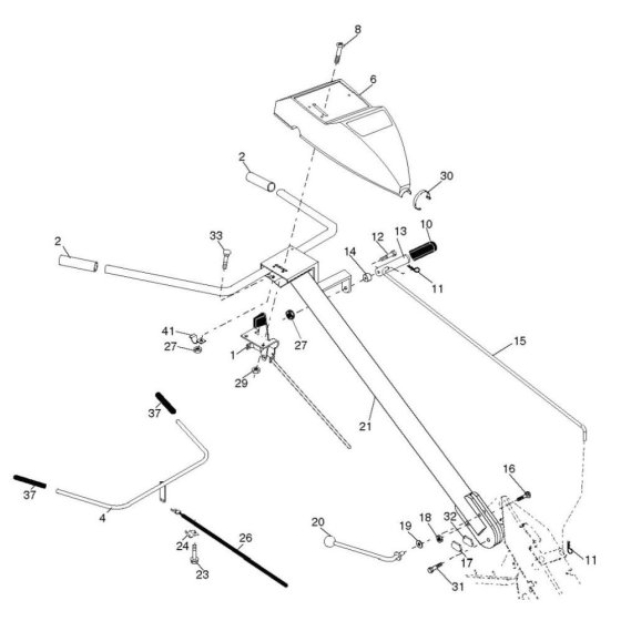 Handle Assembly for Husqvarna CRT 1350