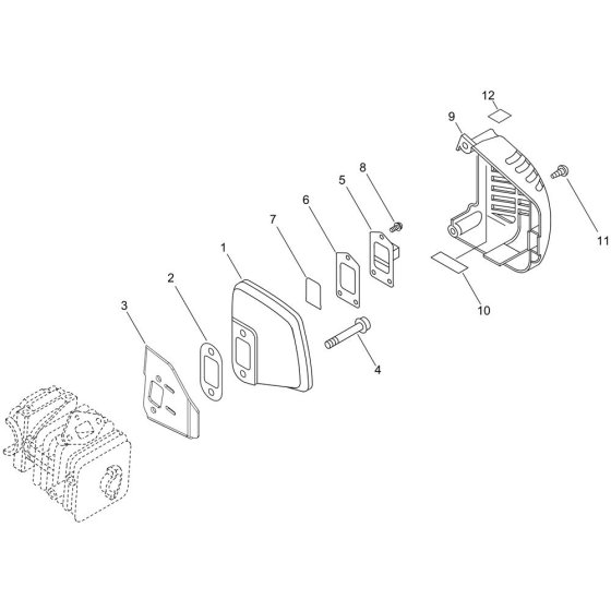 Muffler for ECHO CS-280TES
