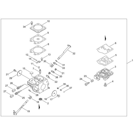 Carburettor for ECHO CS-310ES