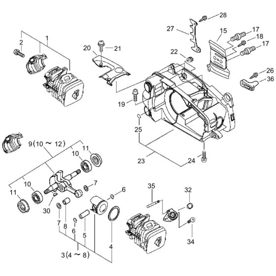 ECHO CS-350TES Parts