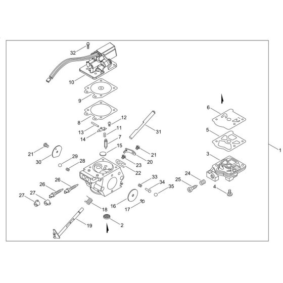 Carburettor for ECHO CS-352AC