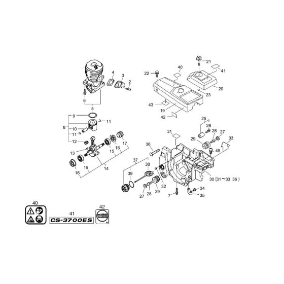 ECHO CS-3700ES Parts