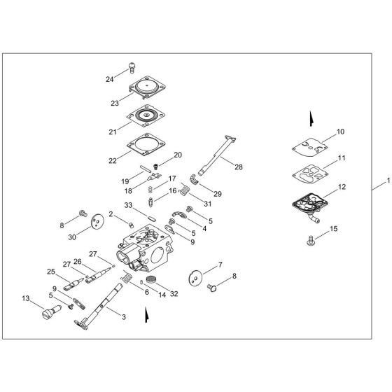Carburettor for ECHO CS-4510ES