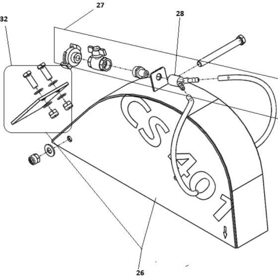 Blade Guard Assembly for CS401-P9