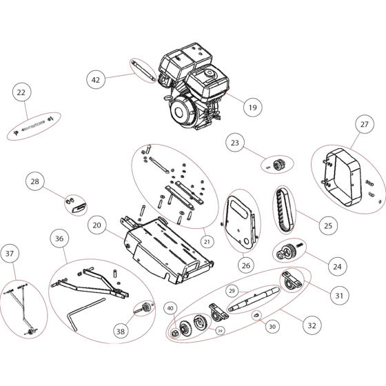 Motor Assembly for CS451-Petrol