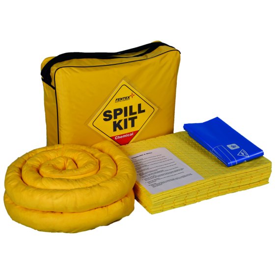 Chemical Spill Kit  50ltr in a Shoulder Bag Contains Absorbent Socks & Pads