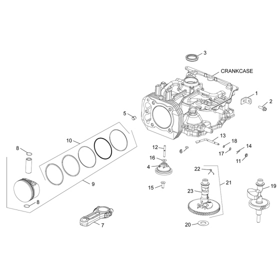 Crankcase for Kohler CV493