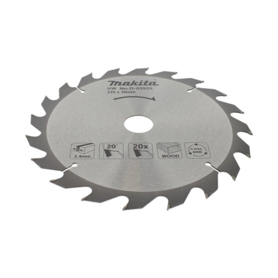 Makita TCT Circular Saw Blade 235 x 30mm, 20 Teeth - OEM No. D-03925