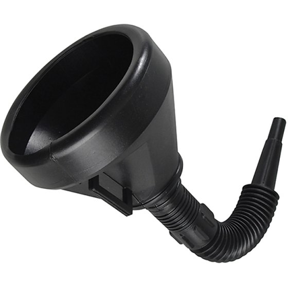Flexible Funnel with Brass Filter and Detachable Nylon Spout for Workshop Use