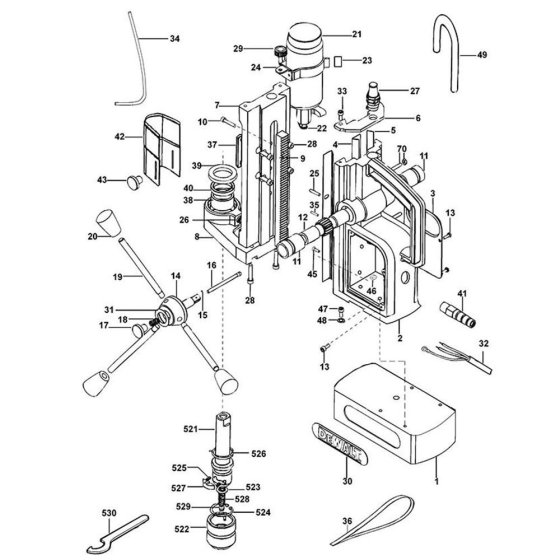 Main Assembly for DeWalt D21620K