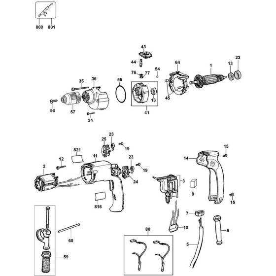 Main Assembly for DeWalt D21711