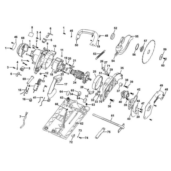 Main Assembly for DeWalt D23651