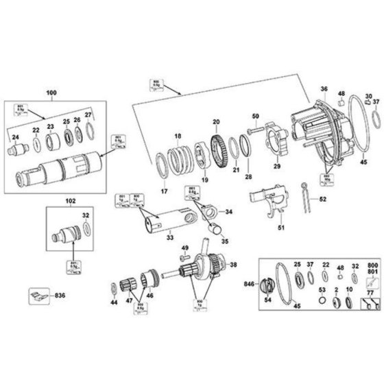 Main Assembly for DeWalt D25012K
