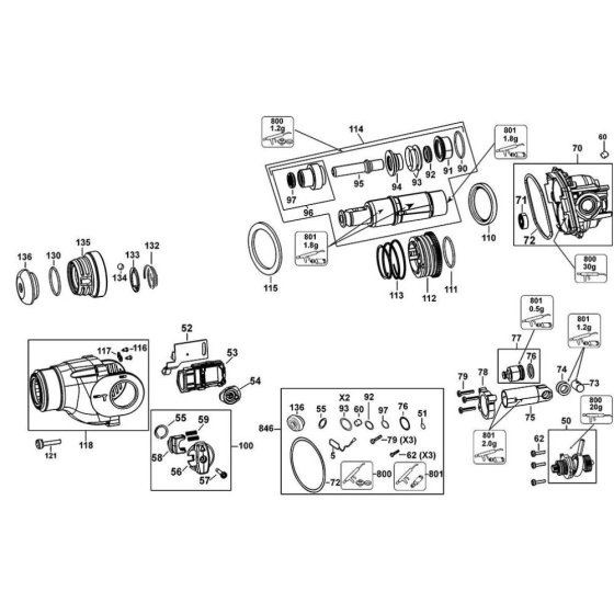 Main Assembly for DeWalt D25102K